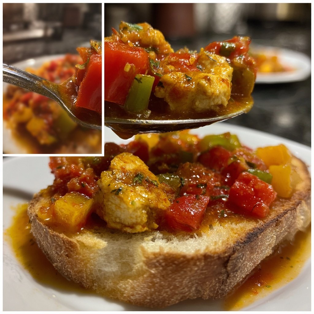 Chicken with Stewed Peppers Tomatoes