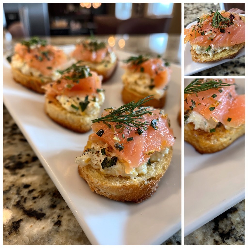 Smoked Salmon Canapés with Dill