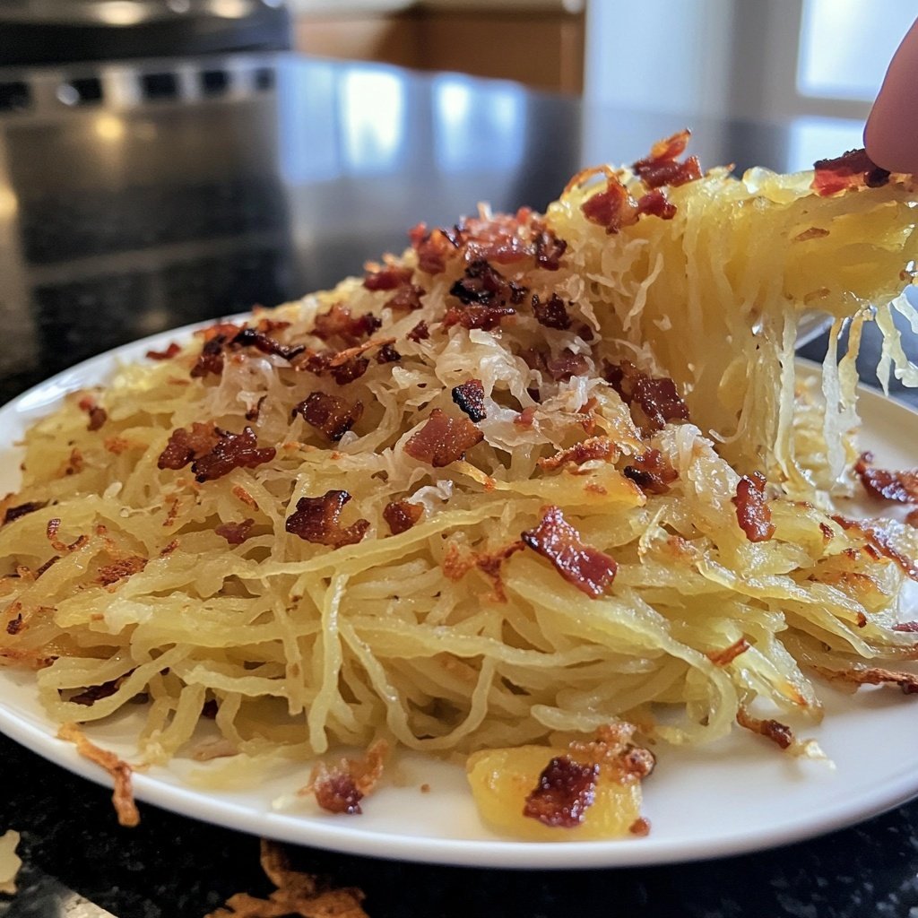 Pan-Fried Potato Noodles with Sauerkraut and Bacon