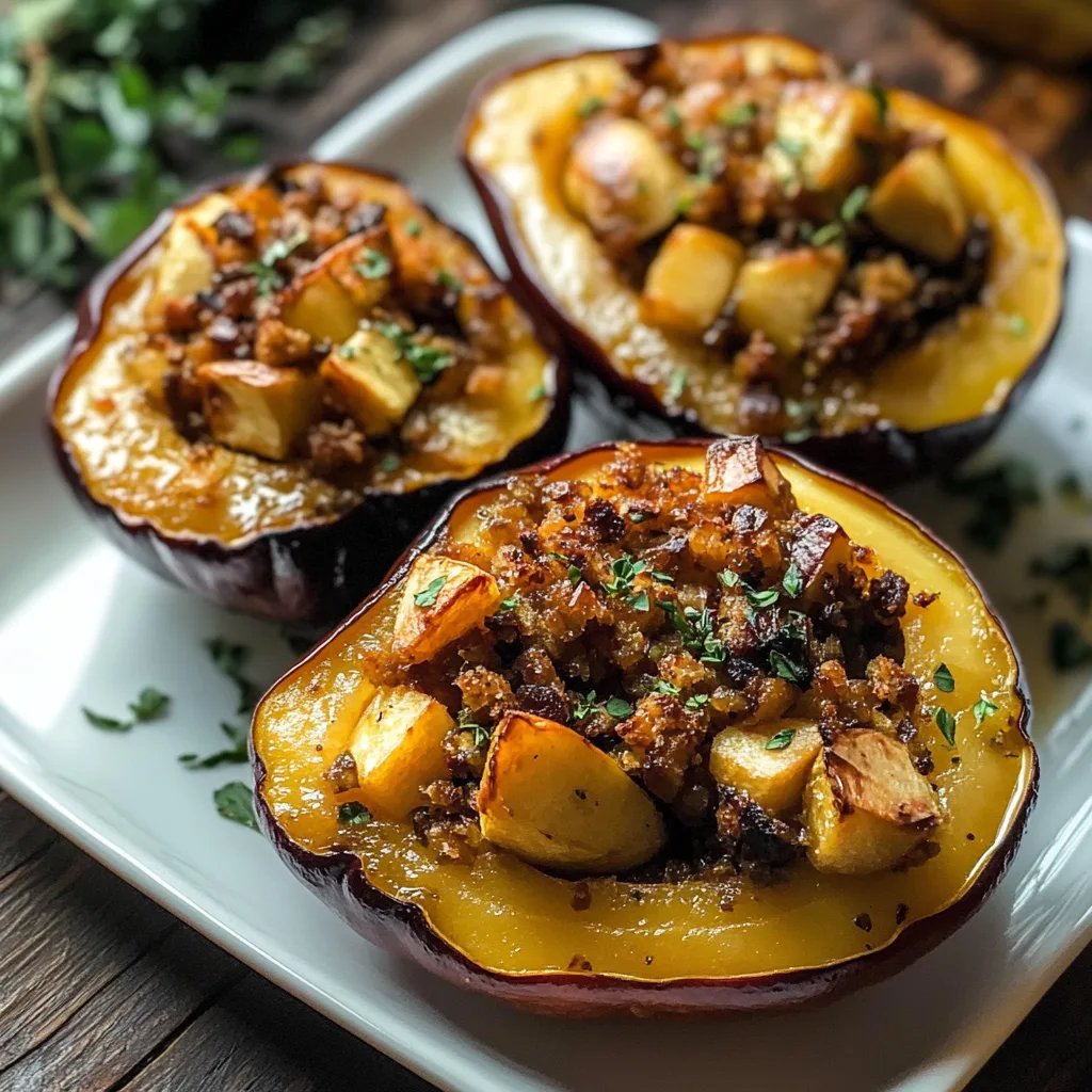 Delicious Apple Stuffed Acorn Squash