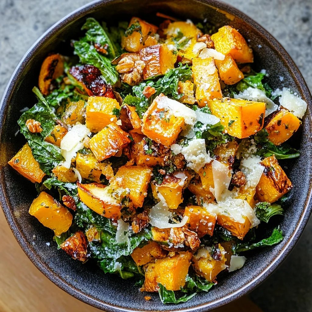 Autumn Caesar Salad w/ Roasted Delicata Squash Croutons