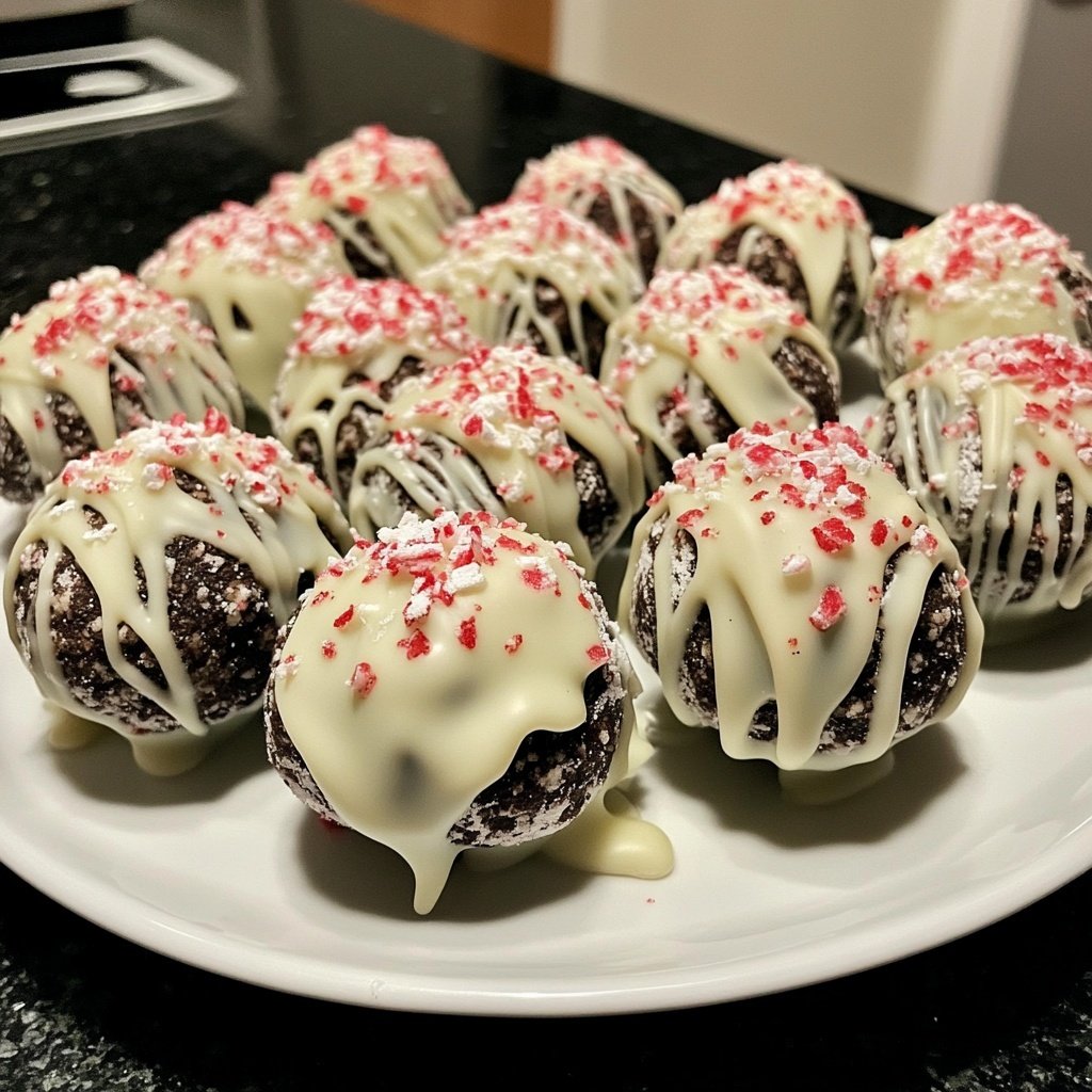 Peppermint Oreo Truffles