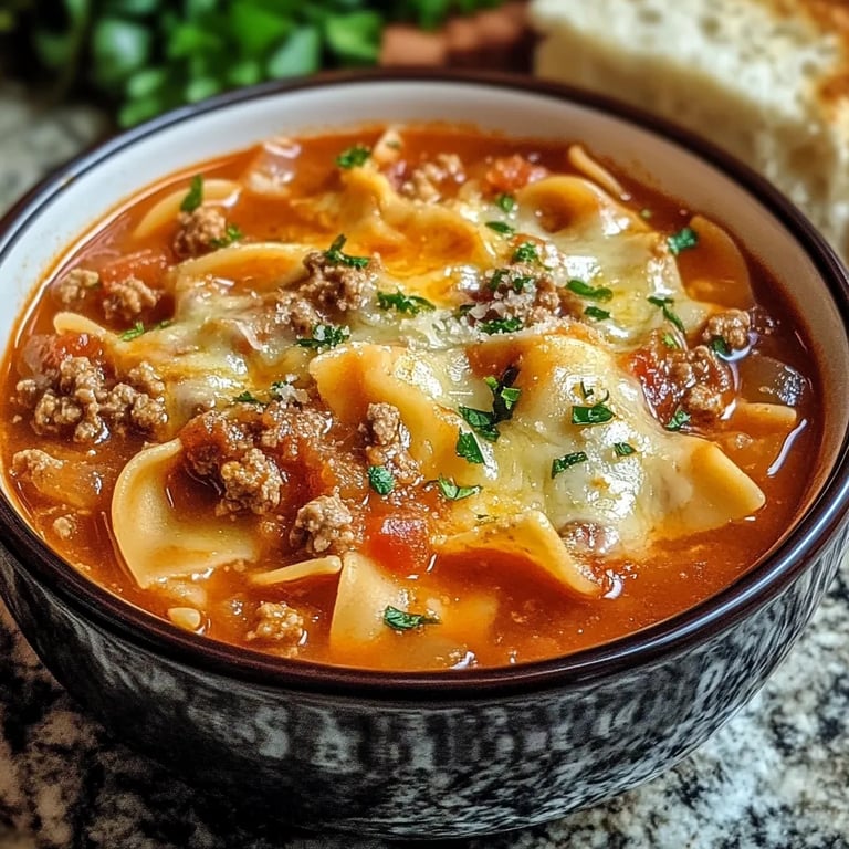 One Pot Lasagna Soup