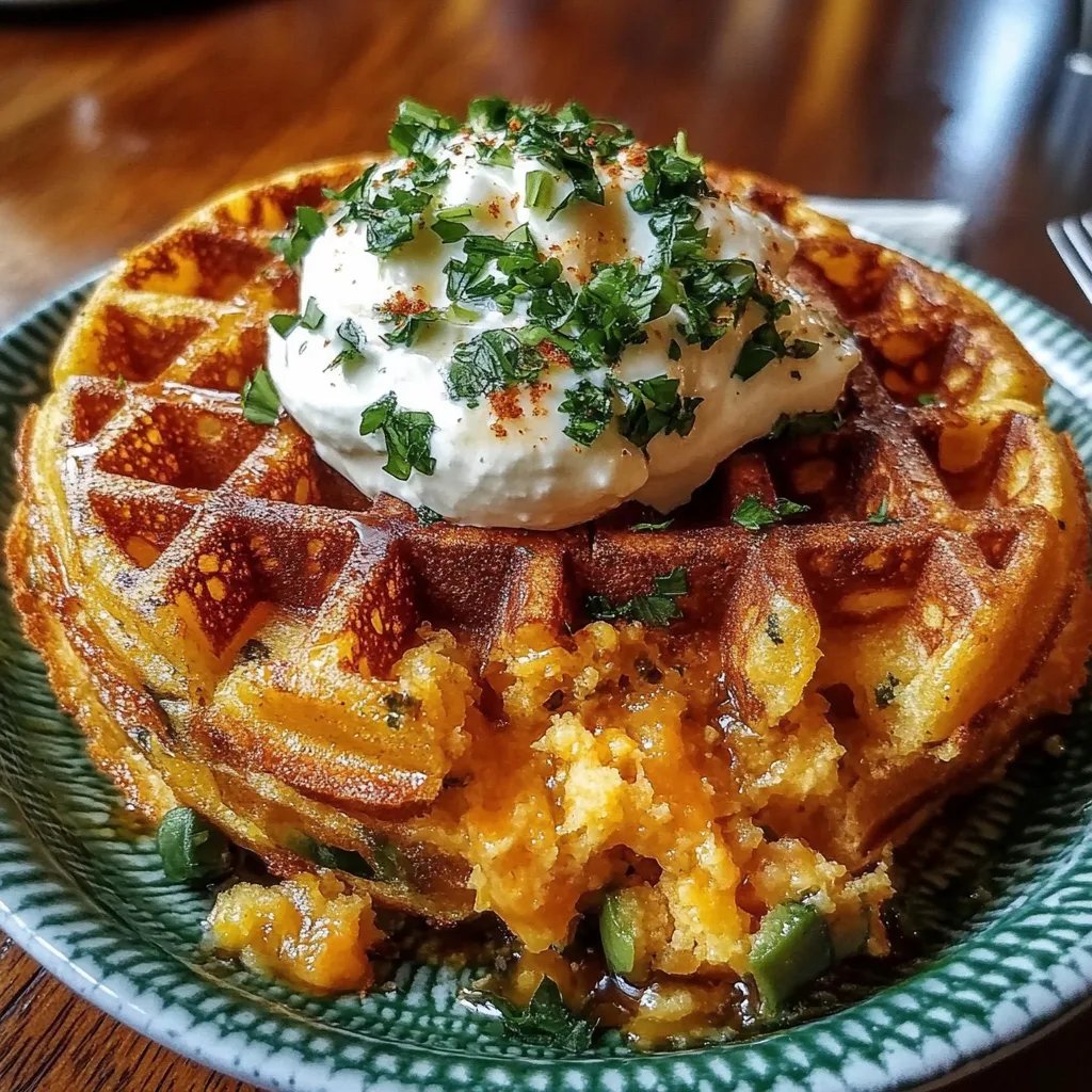 Spicy Cheddar Jalapeño Cornbread Waffles: An Incredible Ultimate Recipe