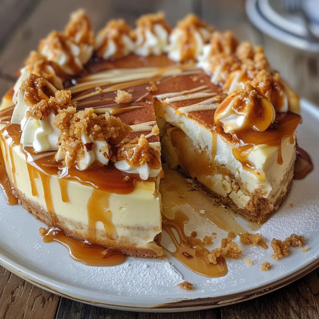Salted Caramel Apple Pie Cheesecake