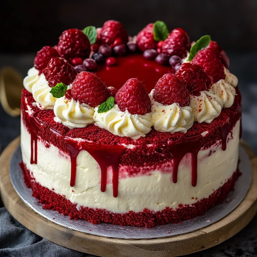 Red Velvet Cheesecake Cake