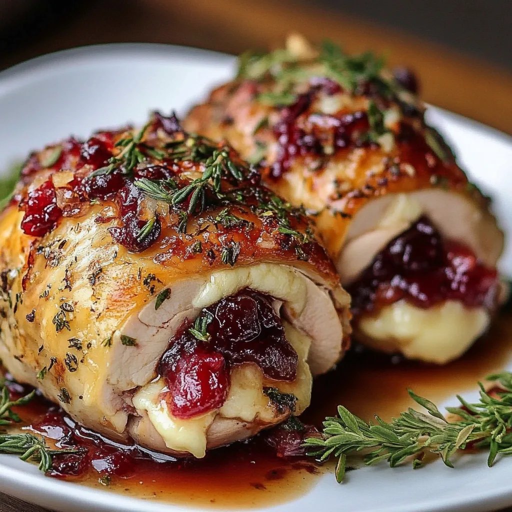 Impressive Cranberry Brie Stuffed Chicken