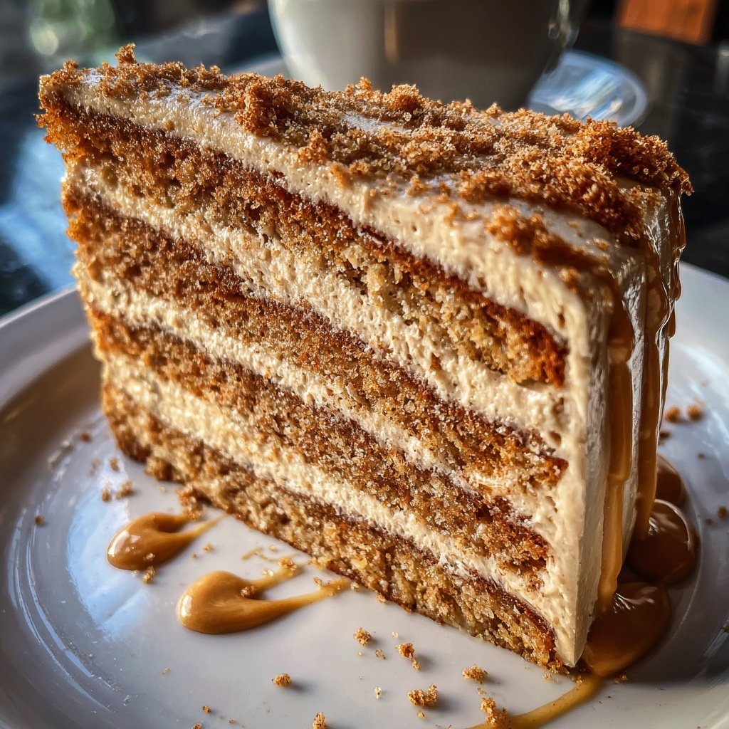 Vanilla Latte Cake with Espresso Buttercream