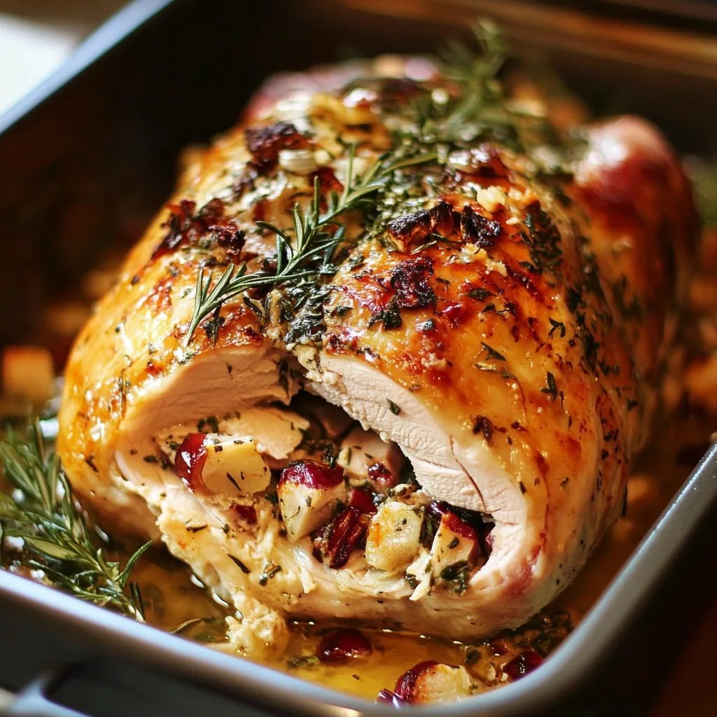 Best Christmas Stuffed Turkey Breast
