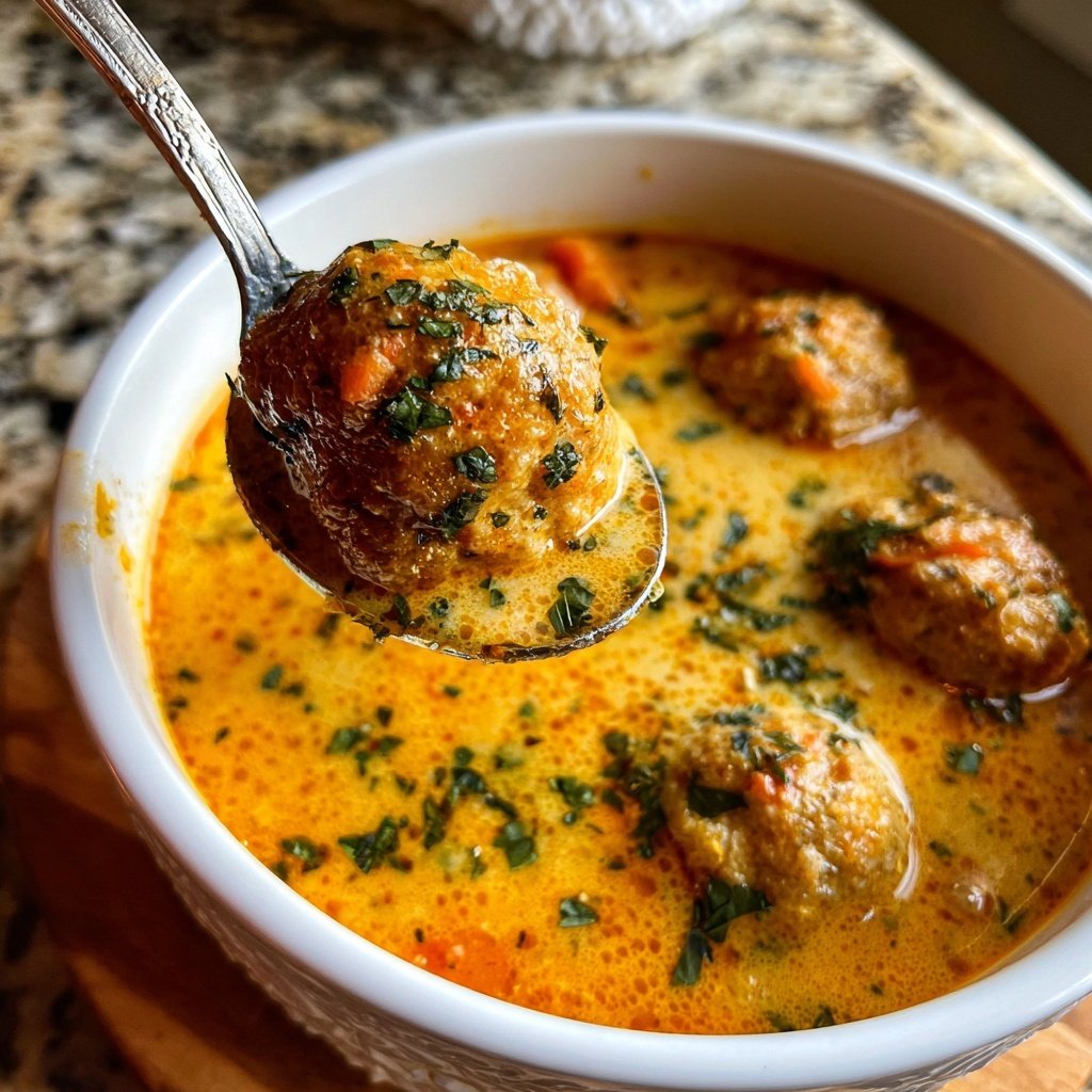 Creamy Italian Meatball Soup