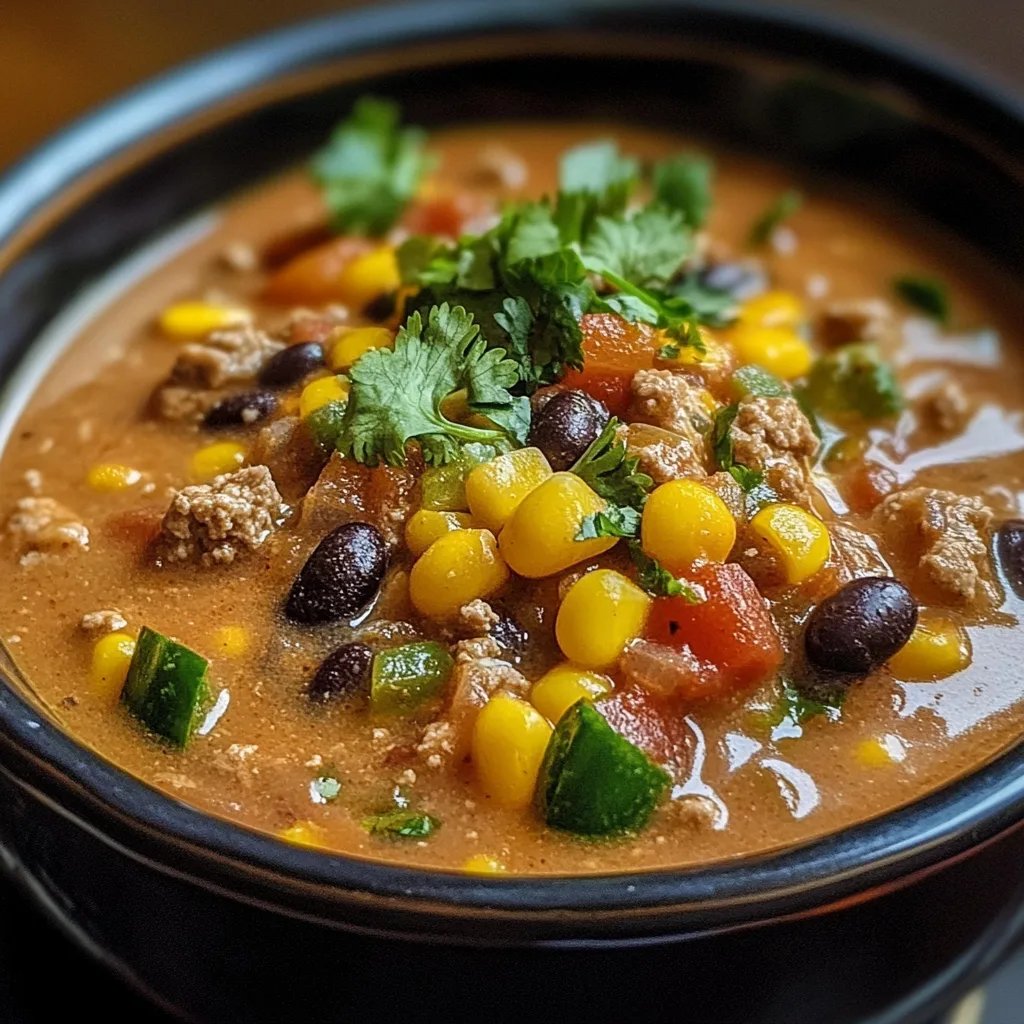 High Protein Creamy Taco Soup