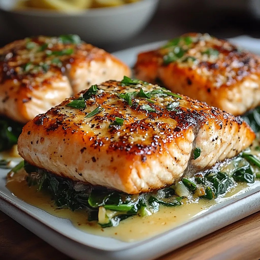 Blackened Salmon Stuffed w/ Spinach & Parmesan: An Incredible Ultimate Recipe