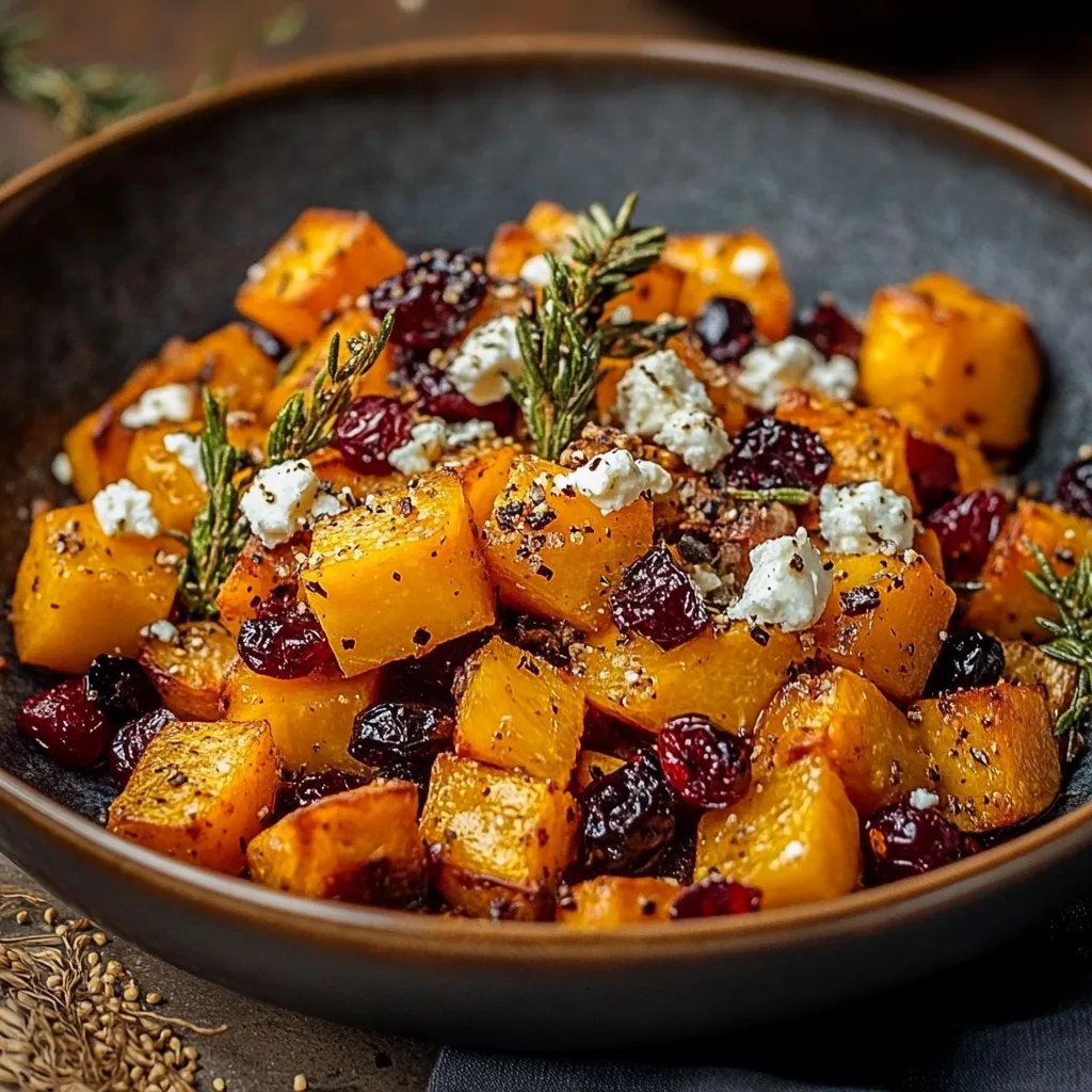 Honey-Roasted Butternut w/ Cranberries, Feta & Pumpkin Seeds