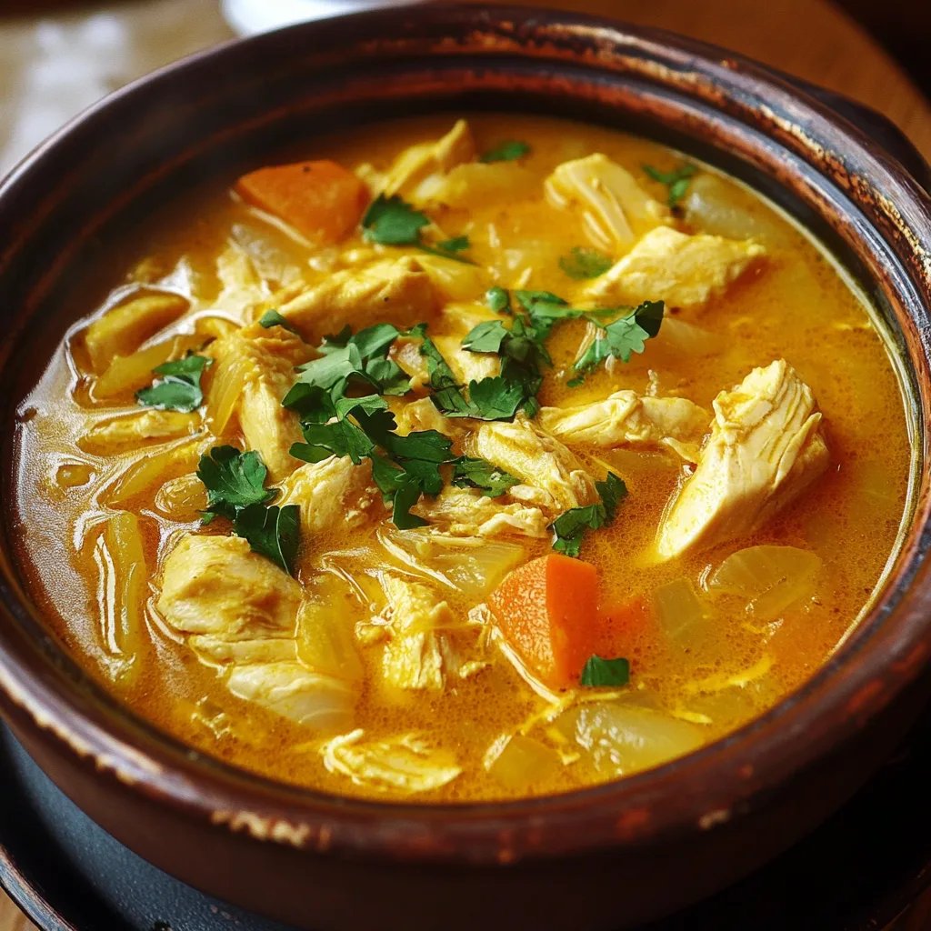 Saffron Chicken Noodle Soup