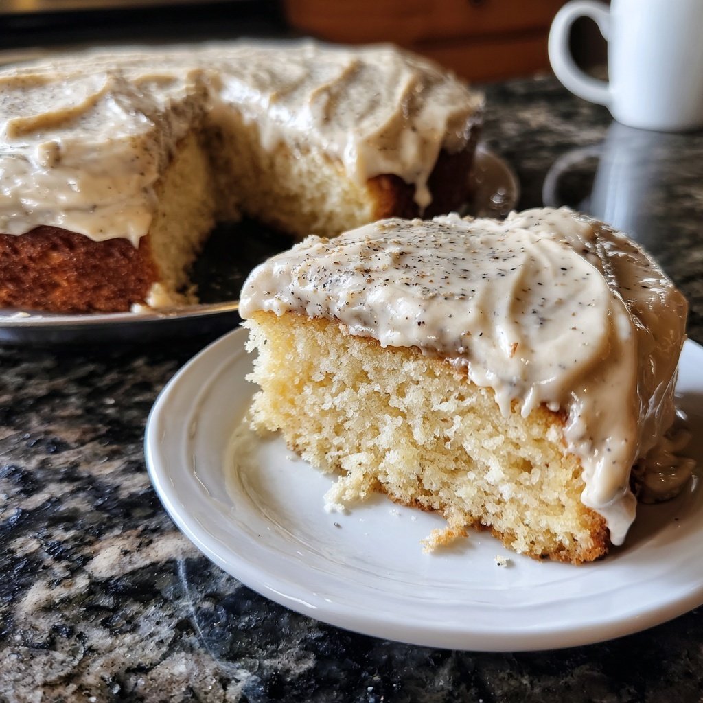 Vanilla Bean Sheet Cake with Cream Cheese Frosting