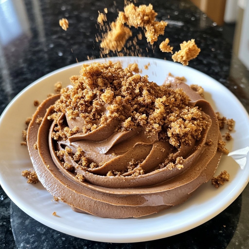 Chocolate Cinnamon Mousse with Gingerbread Crunch