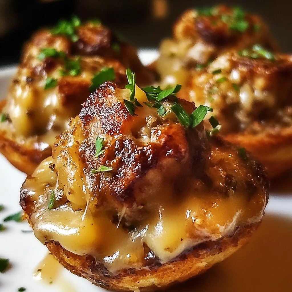 Gravy-Stuffed Stuffing Muffins